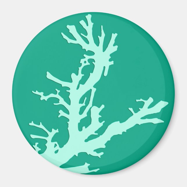 Imã Ramo de coral - verde-lacre e espadilha (Frente)