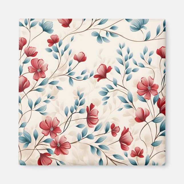 Imã Ramo Floral Botânico Elegante (Frente)