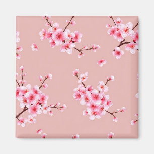 Imã Ramos de Flor de Cerejeira Rosa Padrão