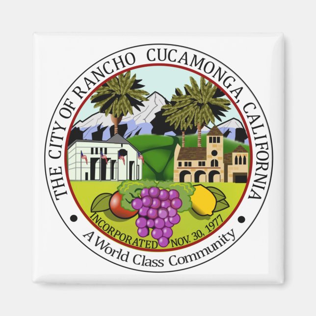 Imã Rancho Cucamonga (Califórnia) City Seal (Frente)