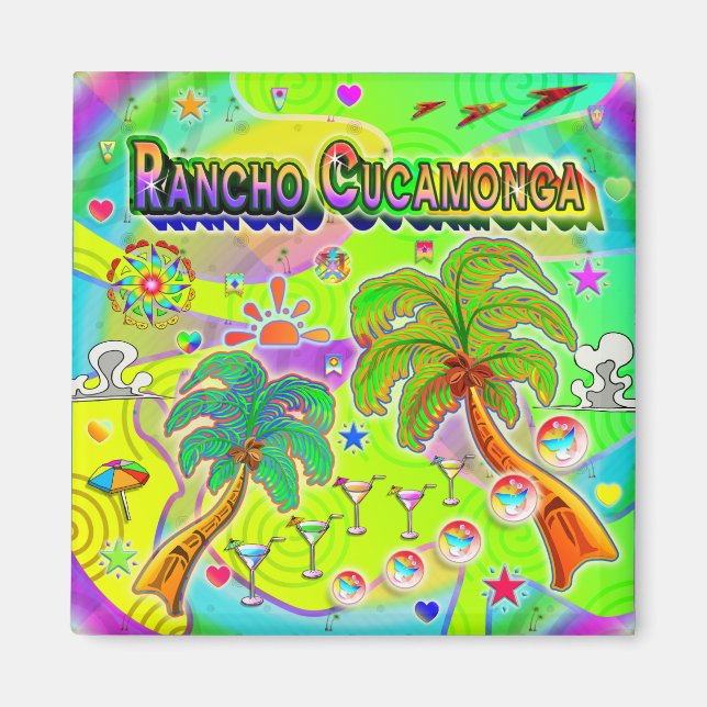 Imã Rancho Cucamonga Mente Focagem Magnet (Frente)
