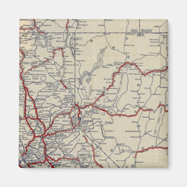 Imã Rand McNally Junior Road Map California e Nevada (Frente)