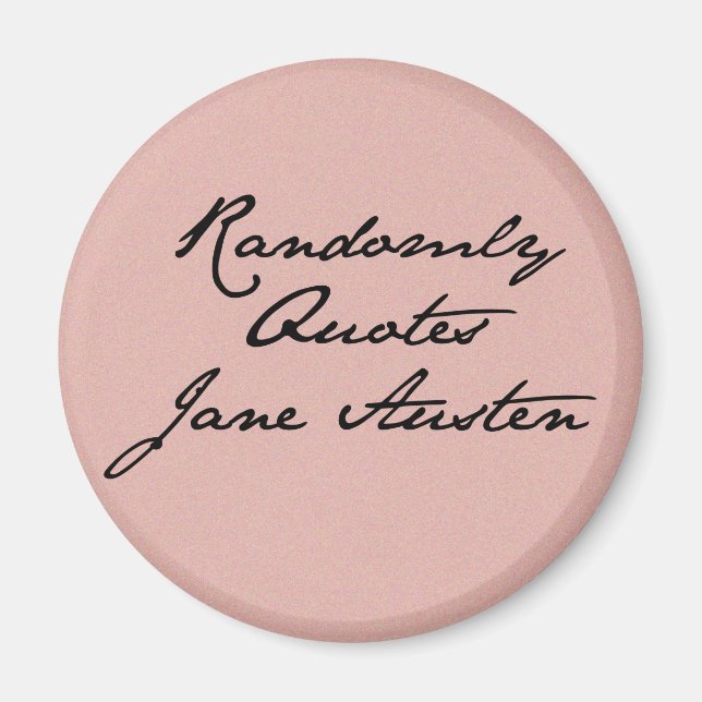 Imã Randomicamente cita Jane Austen Magnet (Frente)