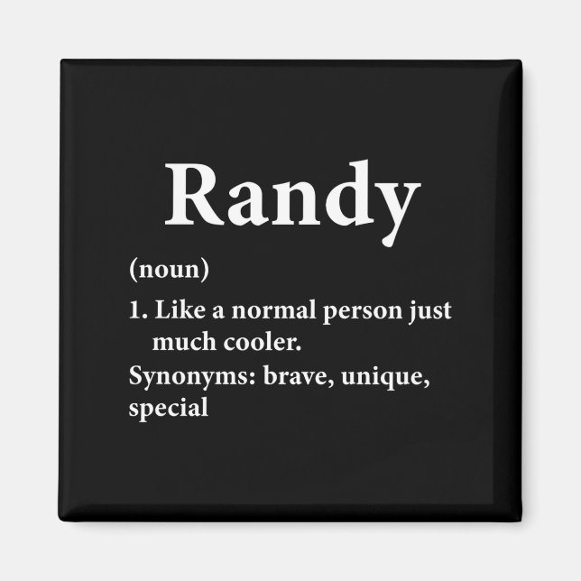 Imã Randy Name Definition Funny D  (Frente)