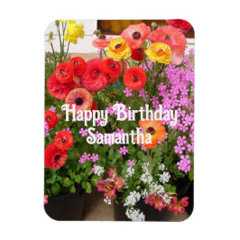 Ímã Rannunculus Primavera Fllower Flower Aniversário F