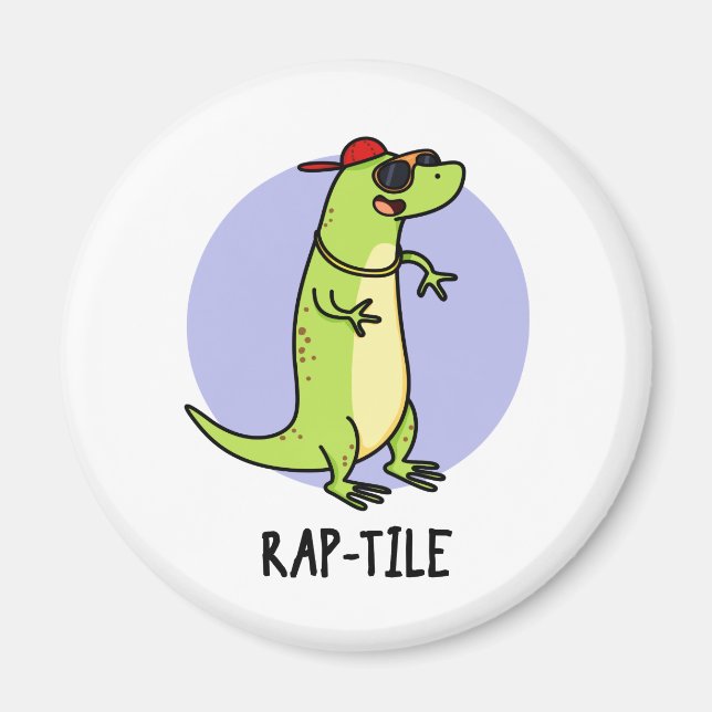 Imã Rap Funny Reptile Lizard Pun (Frente)