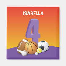 Rapariga 4 de aniversário de esportes