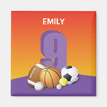 Rapariga 9 de aniversário de esportes