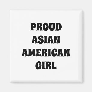 Imã Rapariga Americana Orgulhosa, branca negra