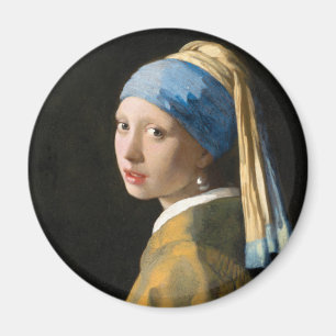 Imã Rapariga com pérolas a ouvir por Johannes Vermeer