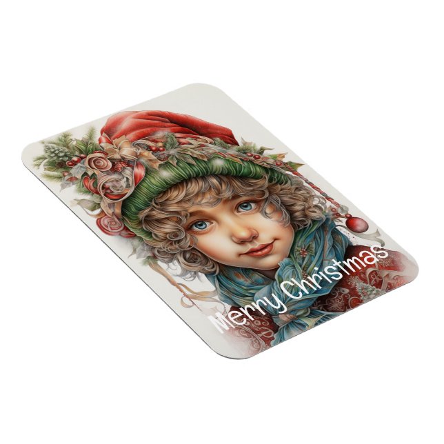 Ímã Rapariga de Natal Personalizada 20 de 25 (Lado Direito)
