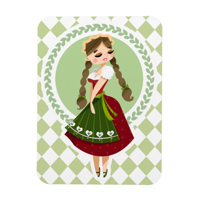 Ímã Rapariga em Dirndl (Vertical)