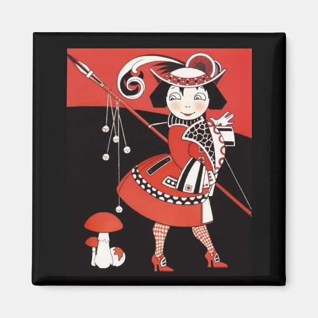 Imã Rapariga em Vermelho (Frente)