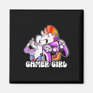 Imã Rapariga Unicórica Jogo Gaming Cute Muito Legal