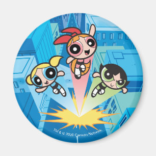 Imã Raparigas Powerpuff Lançam No Ar