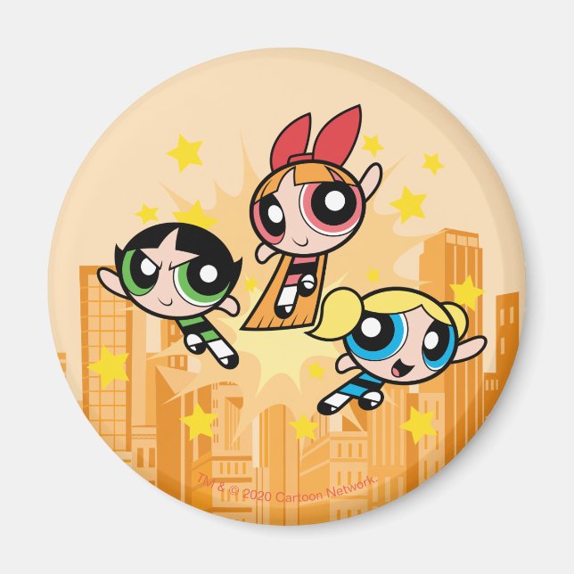 Imã Raparigas Powerpuff Salvem O Dia (Frente)
