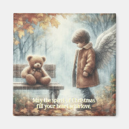 Imã Rapaz Angélico com Urso Teddy