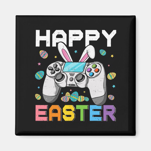 Imã Rapazes Videos games do Dia do Felz pascoa Bunny G (Frente)