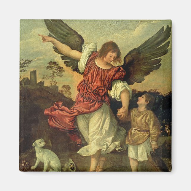 Imã Raphael e Tobias, 1507-8 (petróleo no painel) (Frente)