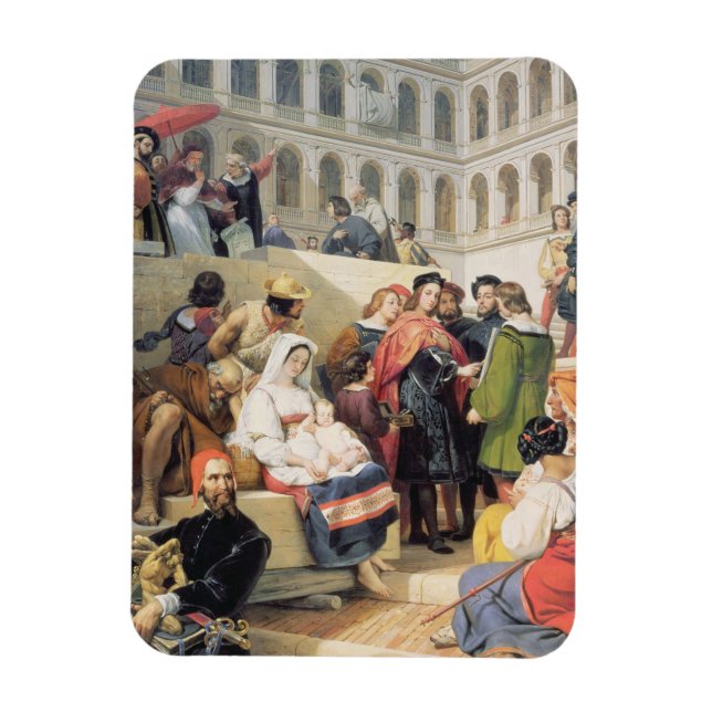 Ímã Raphael no Vaticano, 1832 (óleo na canvas) (Vertical)