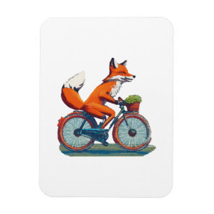Ímã Raposa Bicicleta