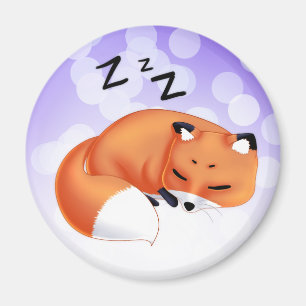 Imã Raposa bonito dos desenhos animados do sono de
