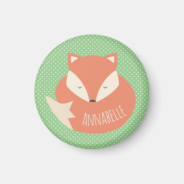 Imã Raposa-Caçadora Personalizada (Frente)