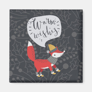 Imã Raposa De Natal Gelada Fox Art Cute Fox Pi