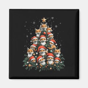 Imã Raposa Engraçada Raposas de Natal Xmas Árvore Rapo