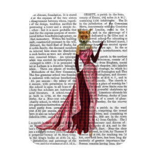 Ímã Raposa Glamor de Rosa