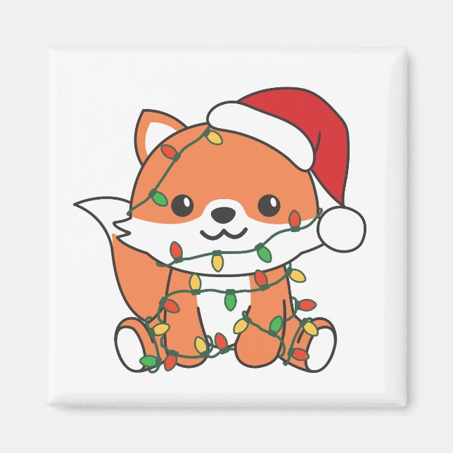 Imã Raposa Natal Animais de inverno Raposa de Natal (Frente)