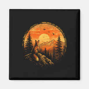 Imã Raposa pôr do sol montanha floresta natureza selva