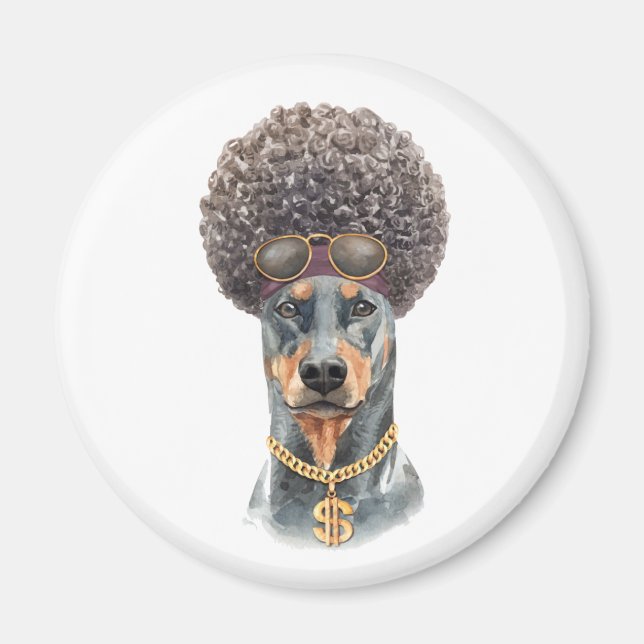 Imã Rapper Doberman Cóteo (Frente)