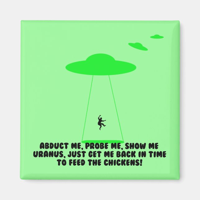 Imã Rapto de galinha humorístico (Frente)