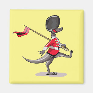 Imã Raptor Vestido Como Guarda Britânica.