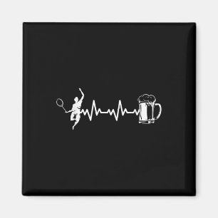 Imã Raquete de Badminton - Coração Batendo Ekg Badmint