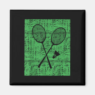 Imã Raquetes de Badminton Antigas e Peteca