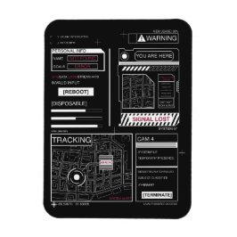 Ímã Rastreamento - Design de Streetwear Techno-Brutali