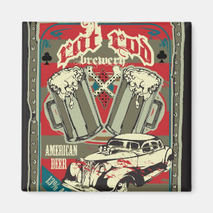 Imã Rat Rod Brewery Magnet