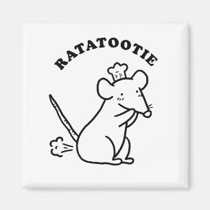 Imã Rata tootie Cute Funny Animal Pun Magnet