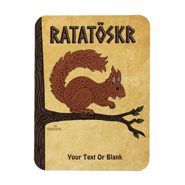 Ímã Ratatöskr, Esquilo Nórdico/Viking (Vertical)