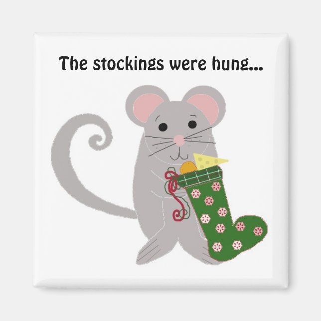 Imã Rato De Natal Com Queijo (Frente)