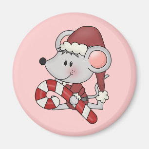Imã Rato do Natal com bastão de doces