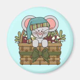 Imã Rato do Natal na cesta