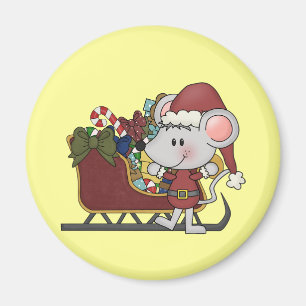 Imã Rato do papai noel com trenó