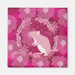 Imã rato,flor da vida, rosa, mandala,zen,chakra,padrão