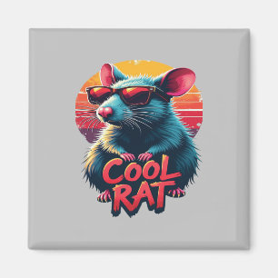 Imã Rato legal com óculos de sol Design retrosolar