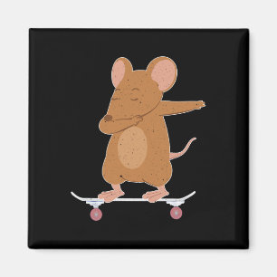 Imã Rato ou Camundongo de Skate Presente para 