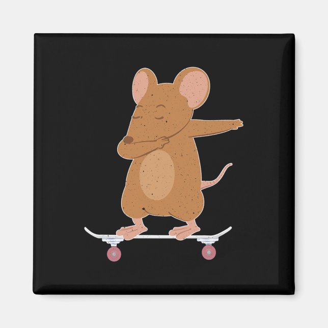 Imã Rato ou Camundongo de Skate Presente para  (Frente)