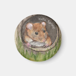 Imã Rato Rustic Watercolor